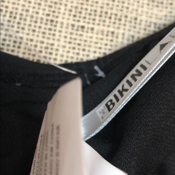 The Bikini Lab Lace Front Blk One Piece Swimsuit M - Picture 12 of 13